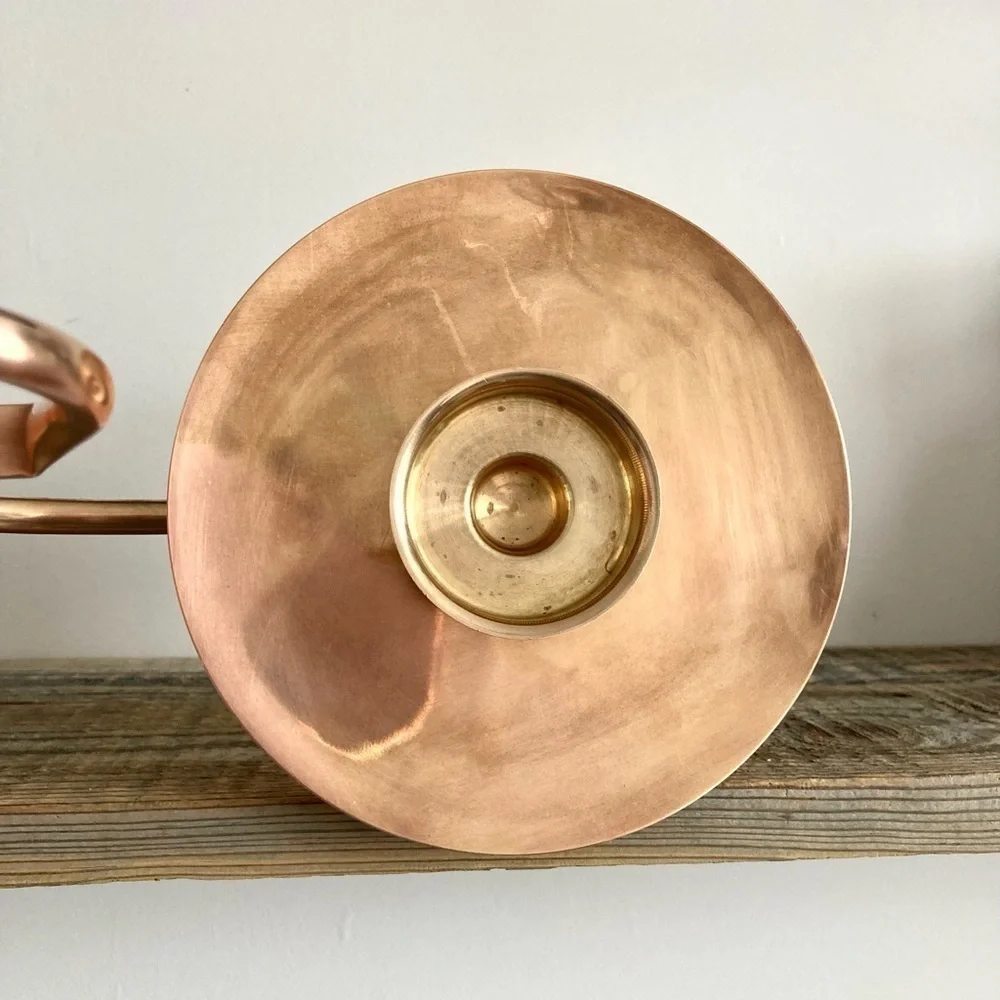 Brass large chamber candlestick Victorian Colonial
